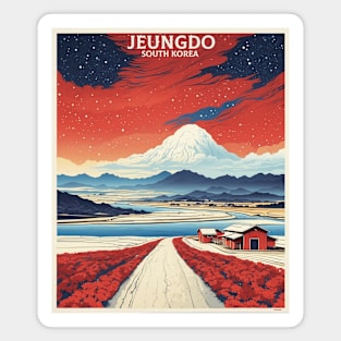 Jeungdo Salt Farm South Korea Starry Night Travel Tourism Retro Vintage Magnet